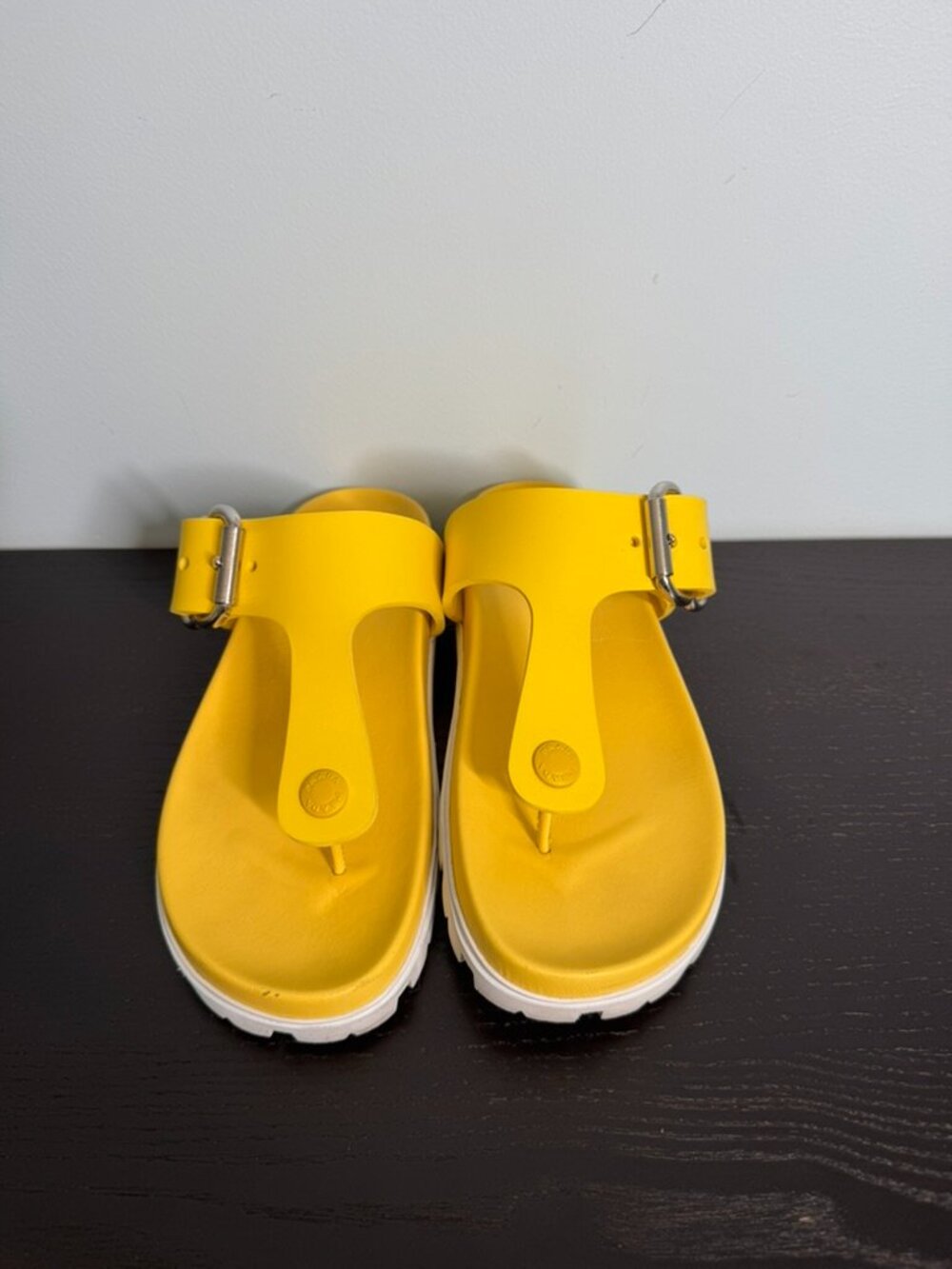 Prada Yellow Thong Sandal with White Sole